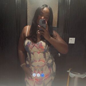 Steps New York Multi-colored Sequin Gown